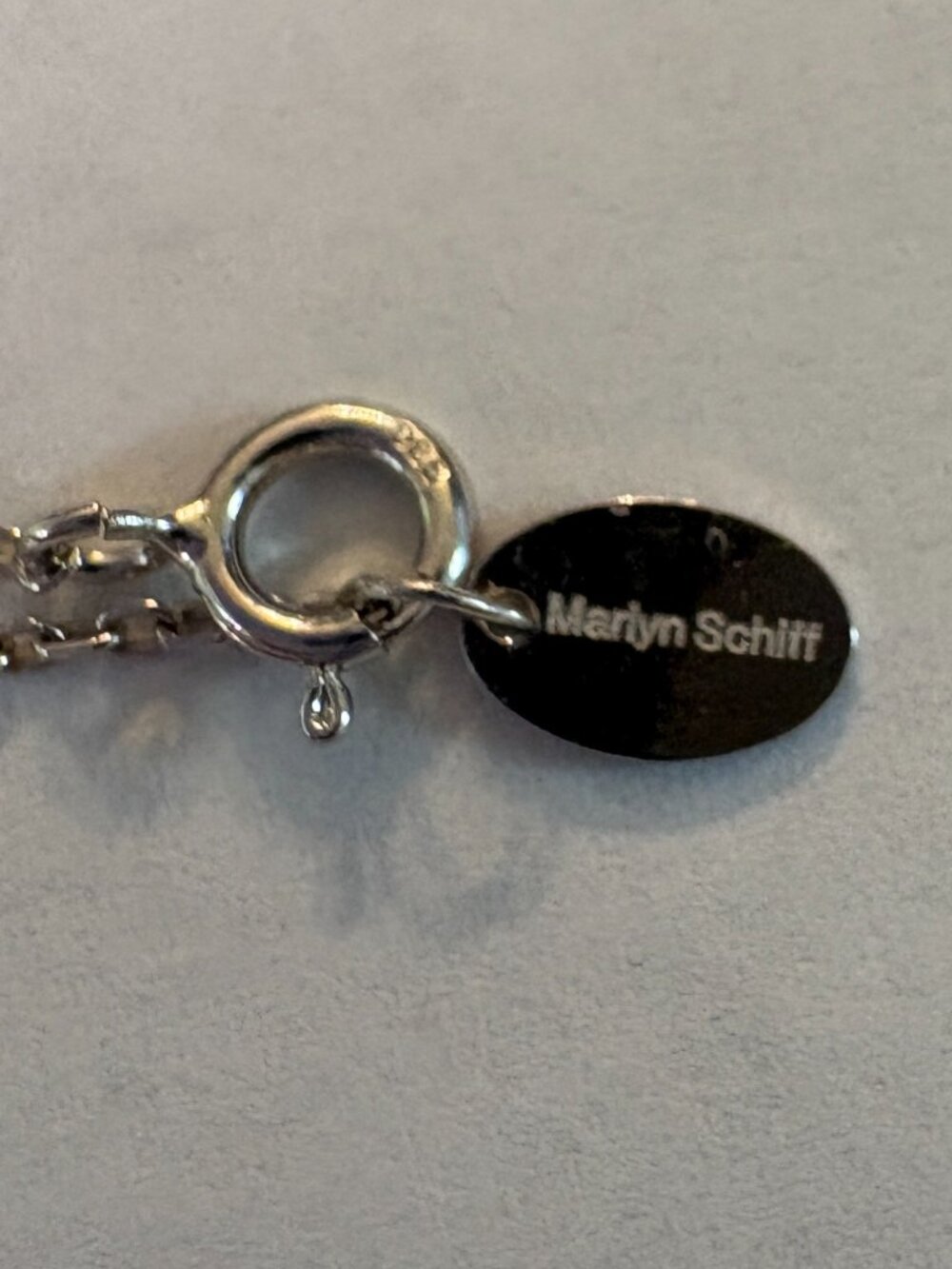 Sterling silver bar necklace - Picture 3 of 4